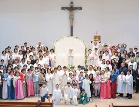 성모성월 묵주기도 개근상 수여식 및 단체사진촬영